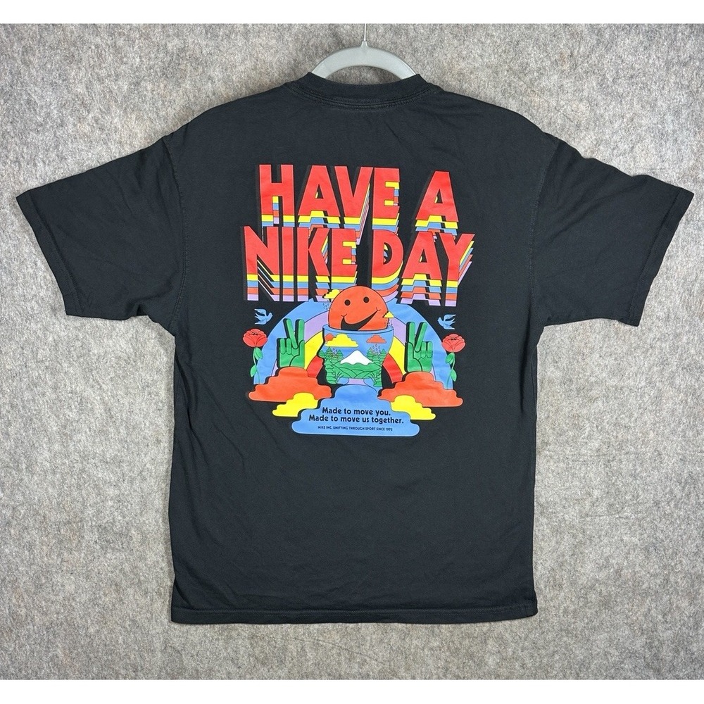 Nike Max90 Have A Nike Day Graphic T-Shirt Mens S Black DX1049-010 Loose Fit